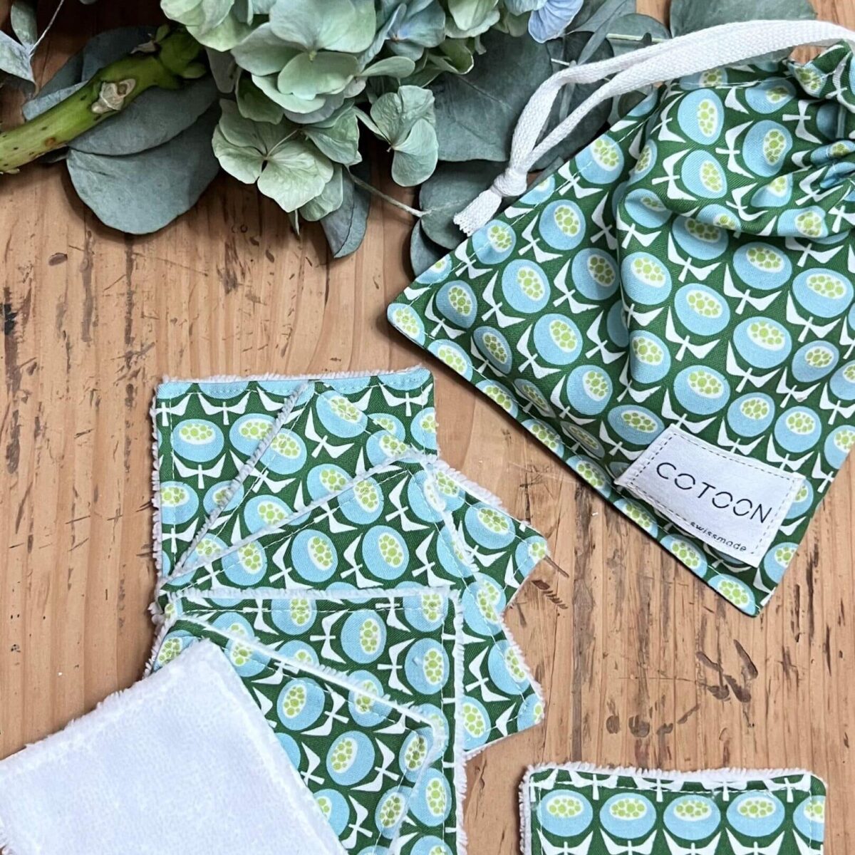 Lingettes démaquillantes jade, fait main Blonay-St-Légier